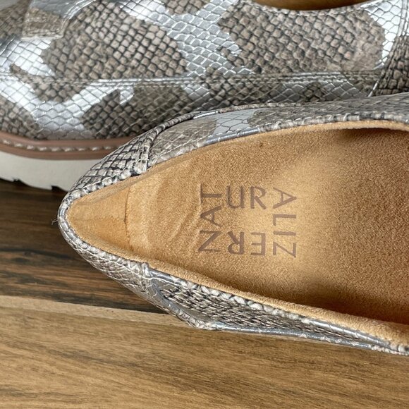 Naturalizer Emme Womens Size 6.5 Shoes Multicolor Snake Print Wedge Oxford - Picture 10 of 12